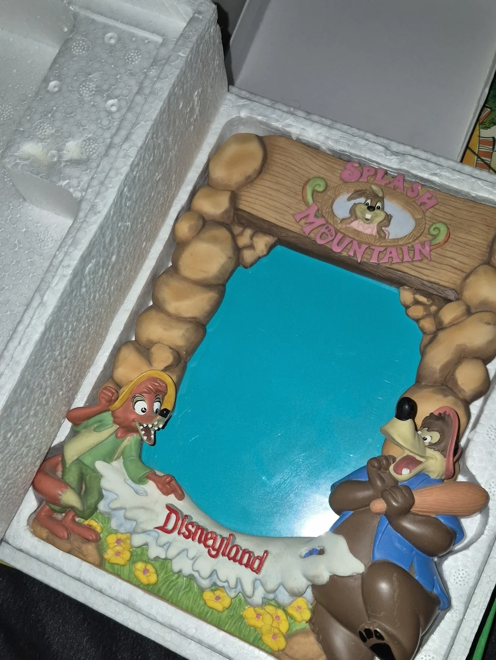 Vintage Disneyland Splash Mountain Themed Picture Frame With Original packaging